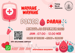 Donor Darah 10 September 2023 Paroki Santo Yakobus Surabaya