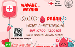 Donor Darah 10 September 2023 Paroki Santo Yakobus Surabaya