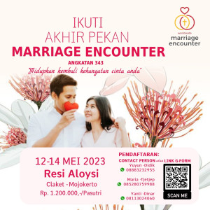 Marriage Encounter 12 Mei 2023 Hidupkan Kembali Kehangatan Cinta Anda Paroki Santo Yakobus Surabaya