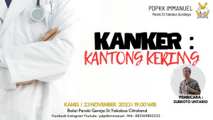 PDPKK Imanuel 23 November 2023 Kanker Kantong Kering Paroki Santo Yakobus Surabaya